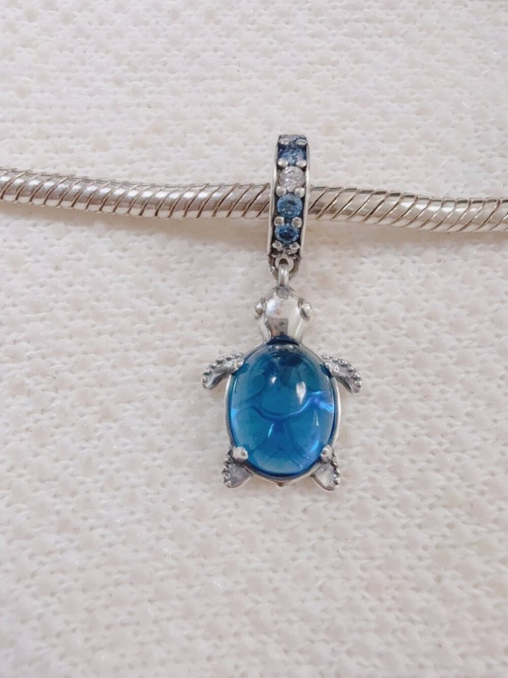 Blue Murano Sea Turtle Dangle Charm Silver Charm For Pandora Bracelet Necklace - Picture 2 of 7